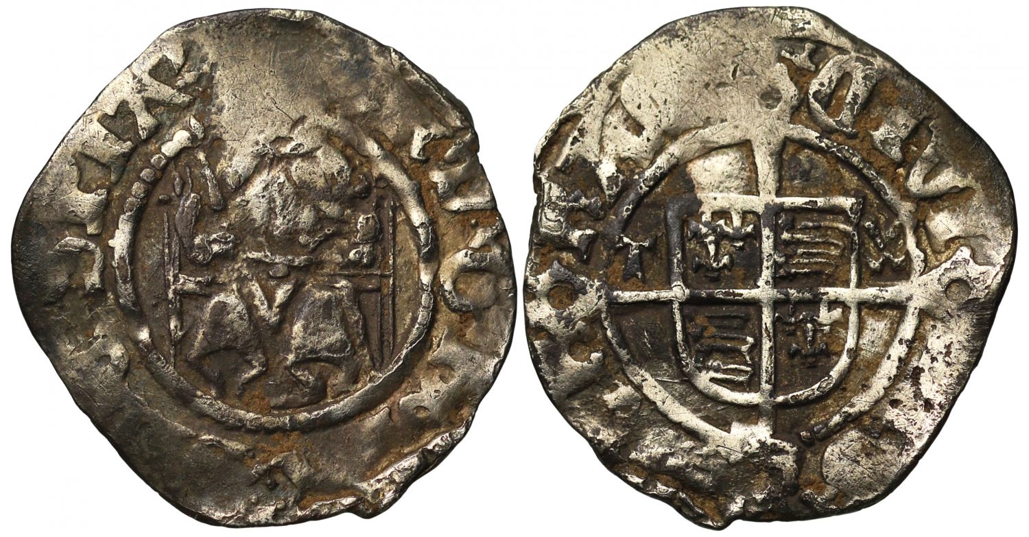 Henry VIII silver Penny Sovereign type, Durham, Thomas Wolsey issue