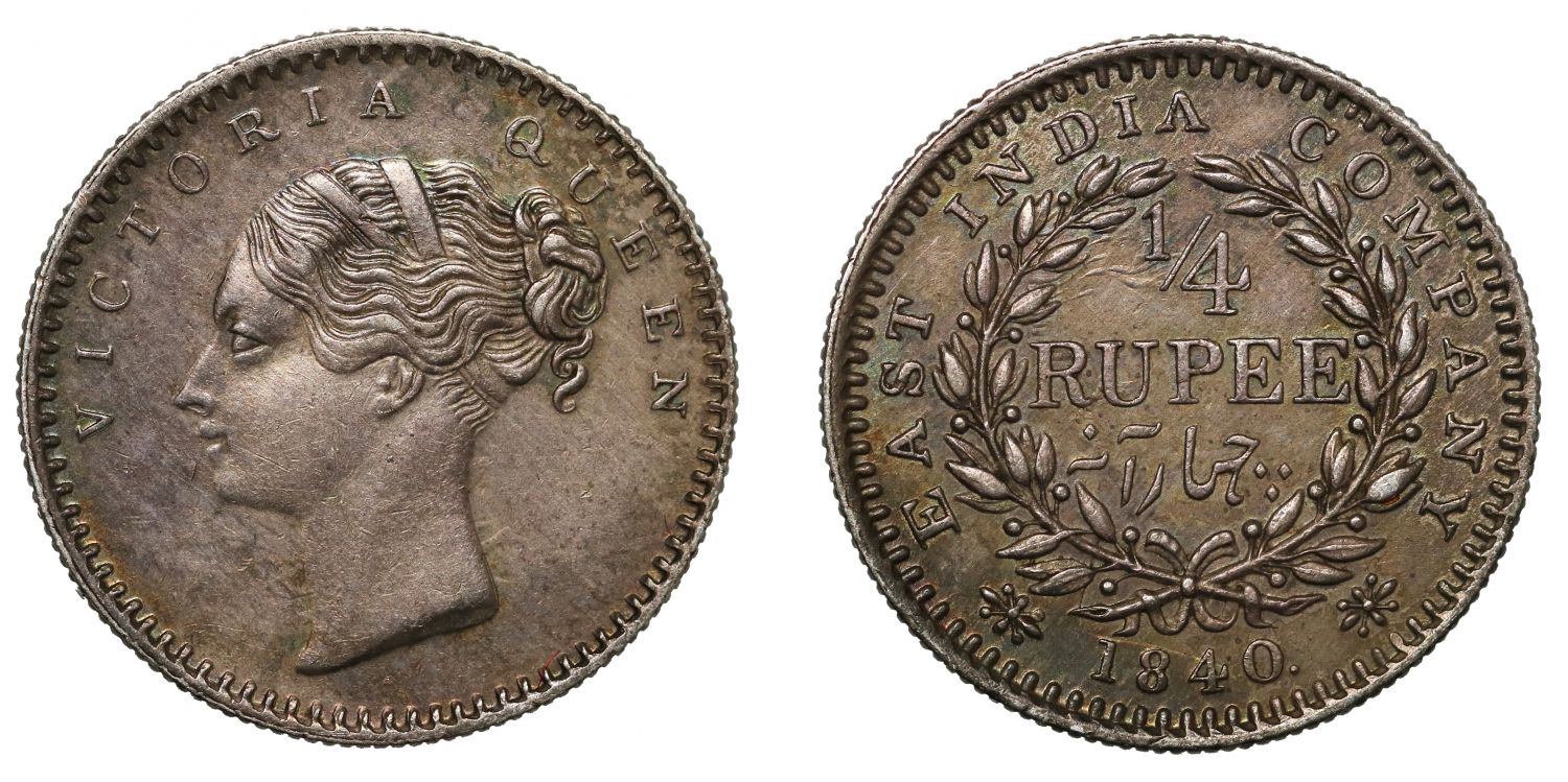 EIC, ¼-Rupee, 1840B.
