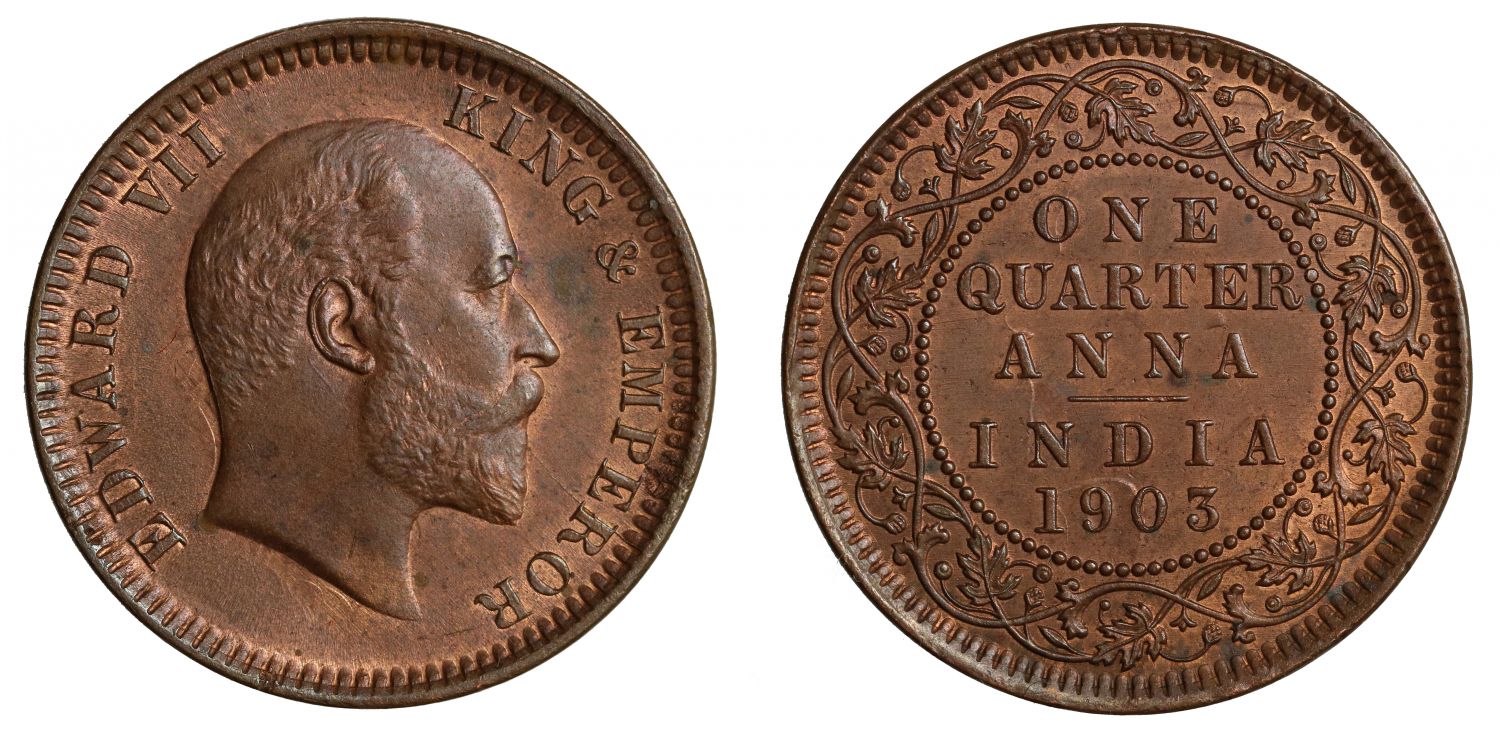British India, ¼-Anna, 1903C.