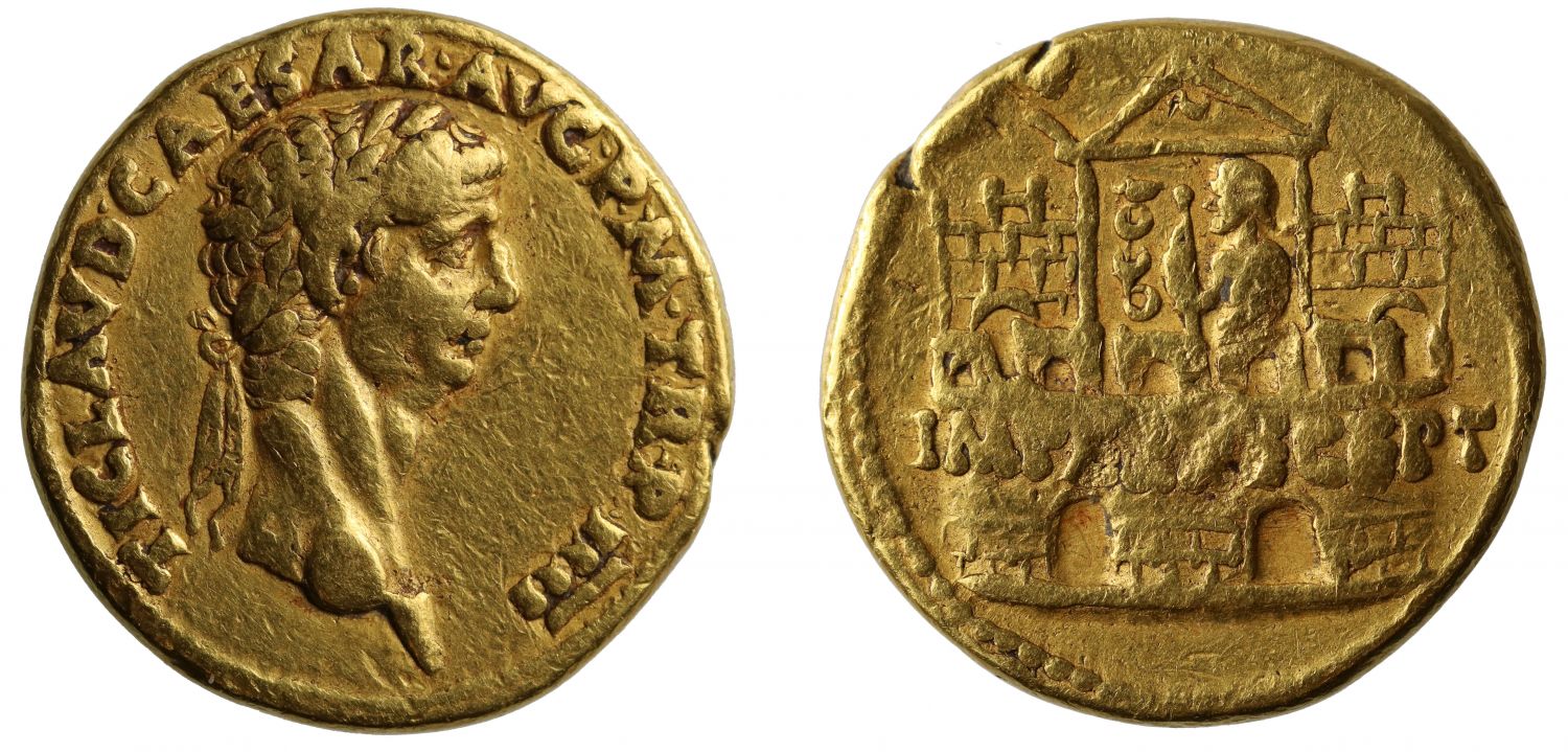 Claudius, Gold Aureus.