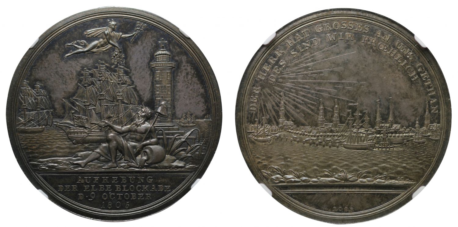 Lifting of the Elbe Blockade, 1805, MS65.