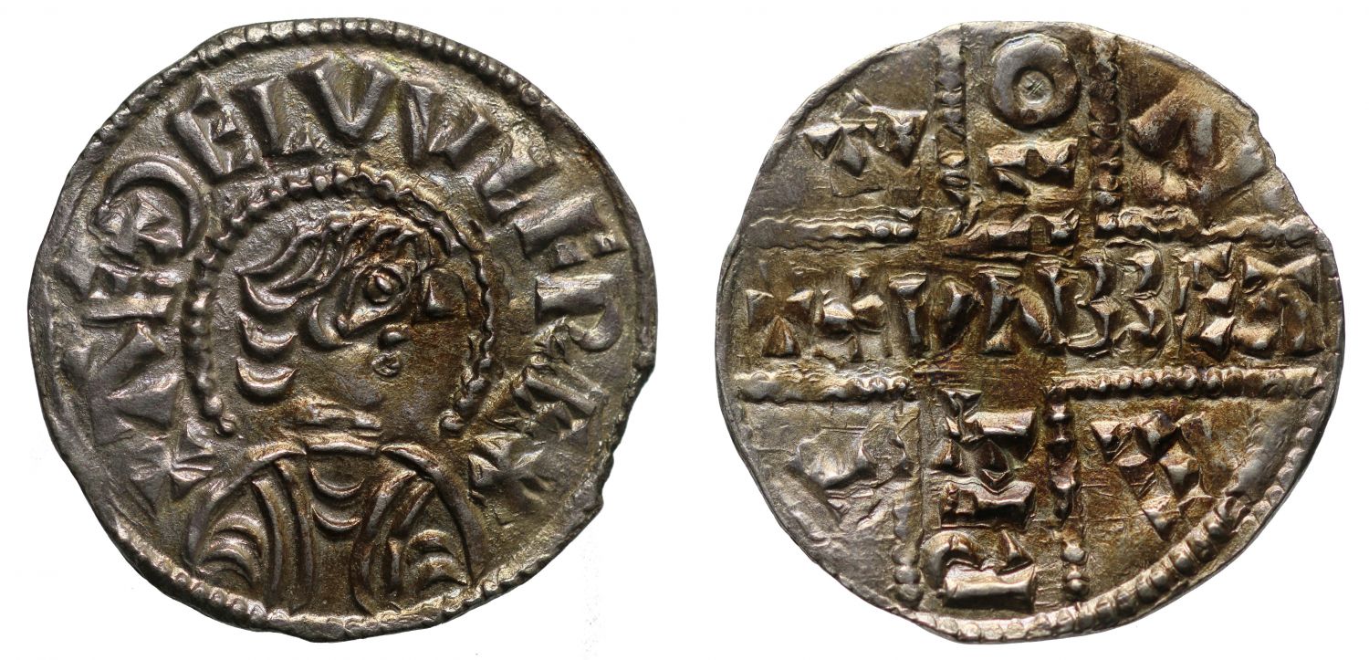 Aethelwulf, King of Wessex, Penny, Canterbury Mint, moneyer Hunbeorht