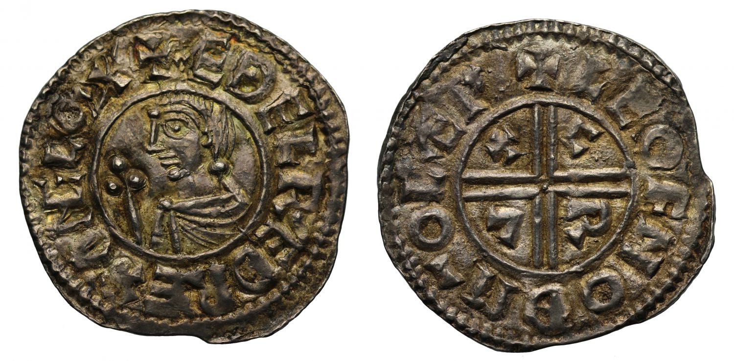 Aethelred II Penny, Large CRVX type, Lewes, Leofnoth, ex English Doctor
