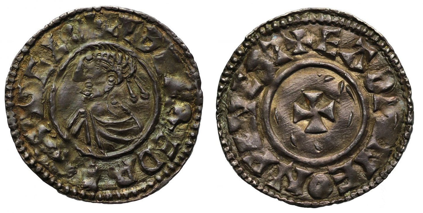 Aethelred II, Penny, last small cross type, Winchester Mint, moneyer Eadwine