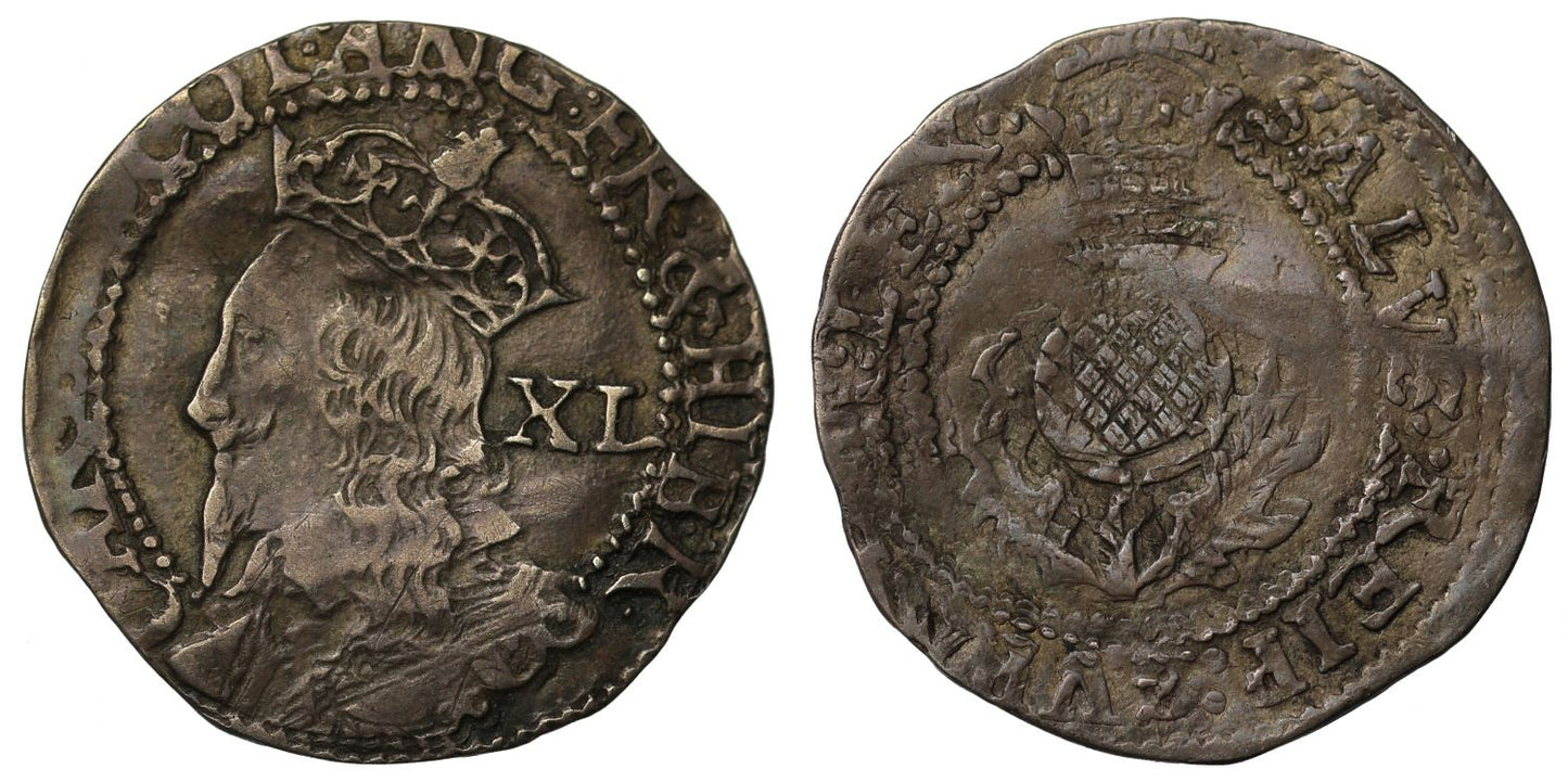 Scotland, Charles I Forty-Pence, Briot issue of 1636