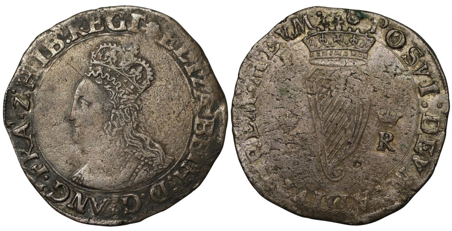 Ireland, Elizabeth I Shilling, 1st base issue (1558)