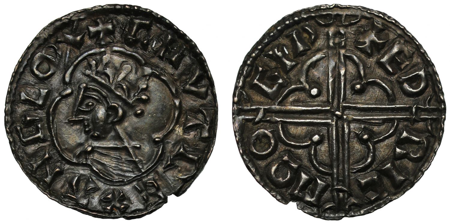 Canute Penny, Quatrefoil type, Ipswich Mint, Moneyer Edric