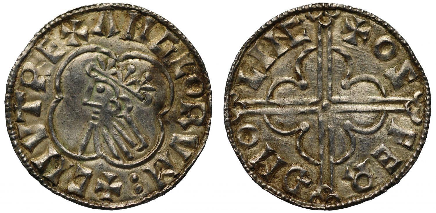 Canute Penny, Quatrefoil type, Lincoln Mint, Moneyer Osferth