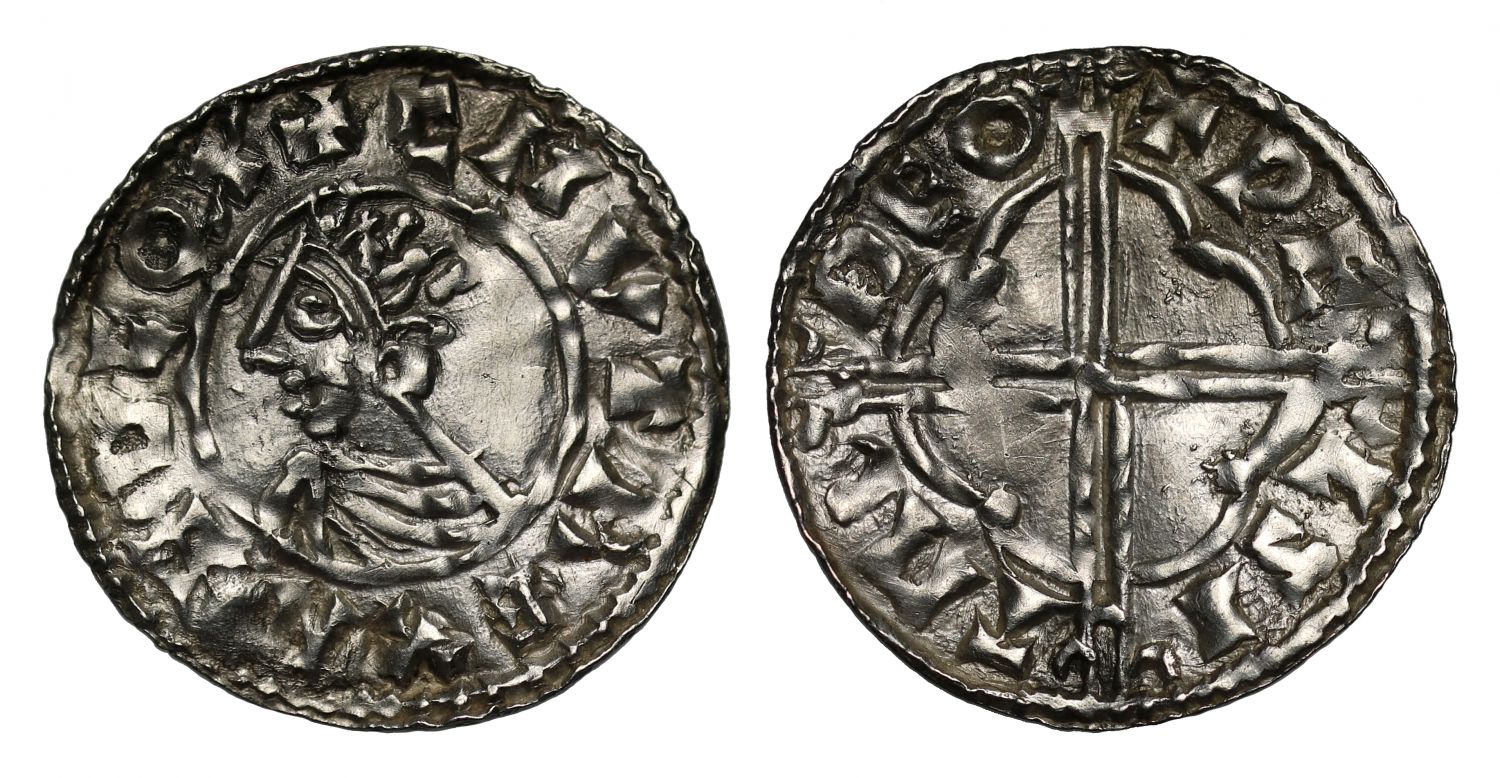 Canute Penny, Quatrefoil type, Thetford Mint, Moneyer Waelgist