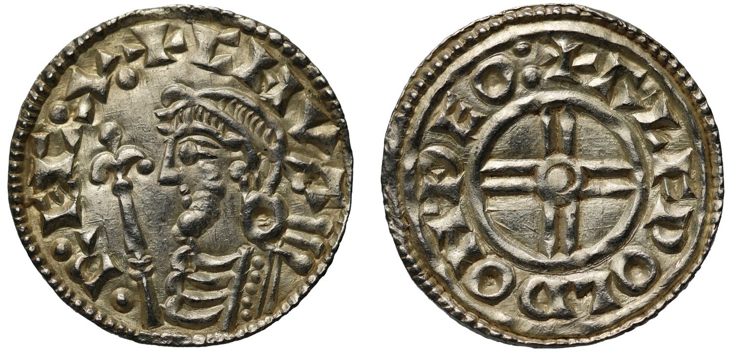 Canute Penny, Short cross type, Thetford Mint, Moneyer Aelfweald