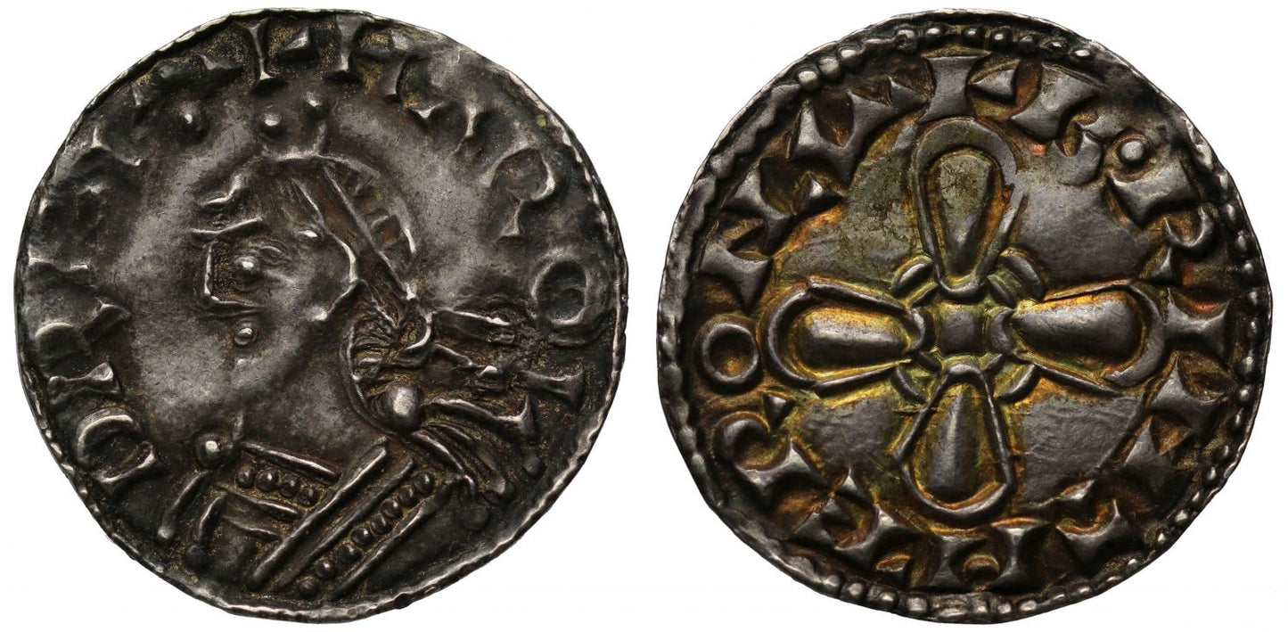 Harold I Penny, Jewel Cross type, London, Beorhtmaer, ex Lessen and English Doctor
