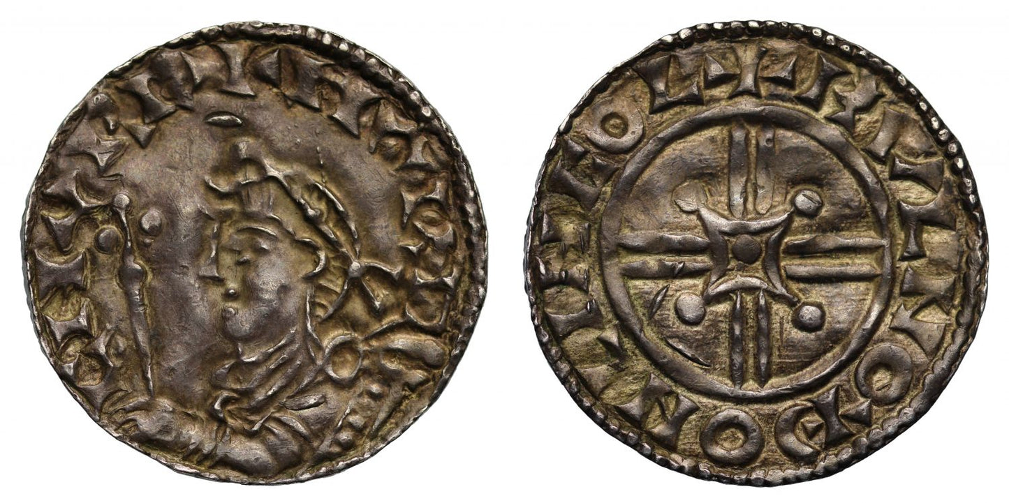 Harthacanute Penny, Arm & Sceptre type, Lincoln Mint, Moneyer Wulfnoth