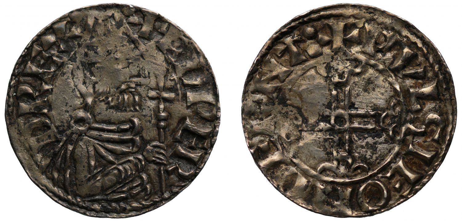 Edward the Confessor Penny, Helmet type, "Dernt" Mint, Moneyer Wulfsige