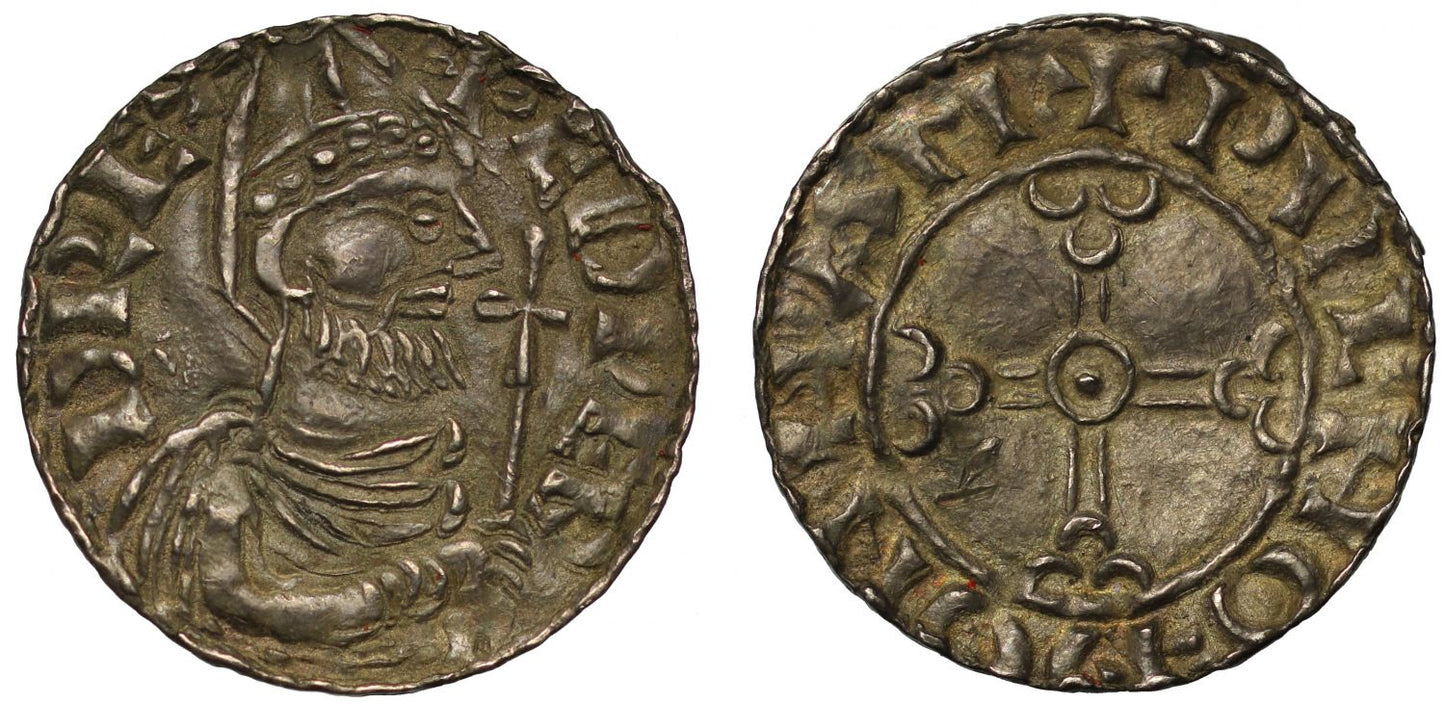 Edward the Confessor Penny, Pointed helmet type, Northampton, Wulfnoth