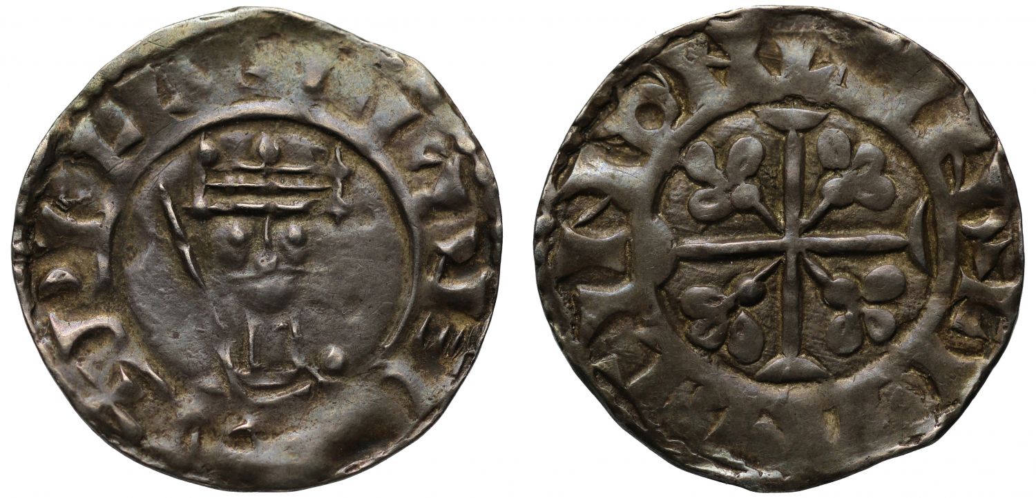 William II Penny, Cross Pattée & Fleury type, London Mint, Moneyer Walcin