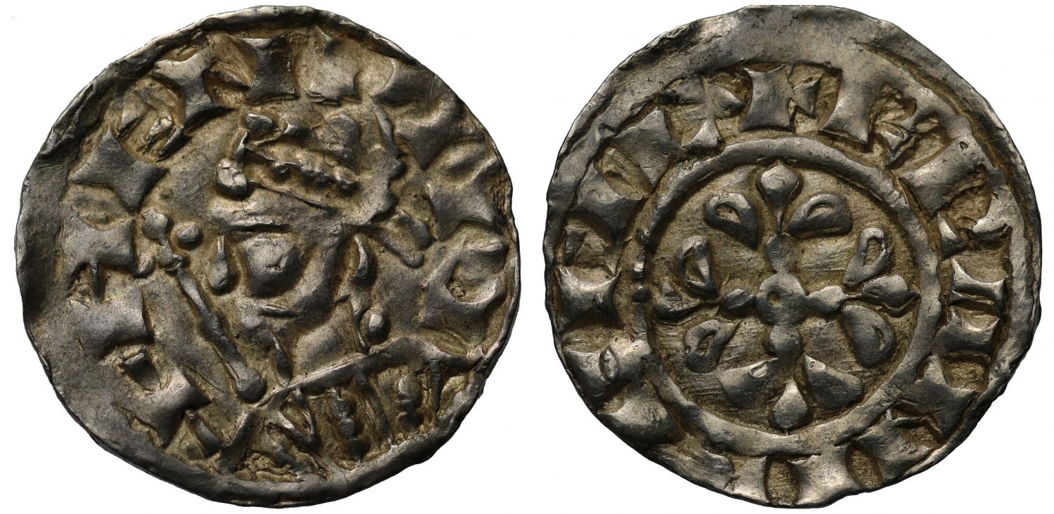 Henry I Penny, profile / cross fleury type, Chichester Mint, Moneyer Brand