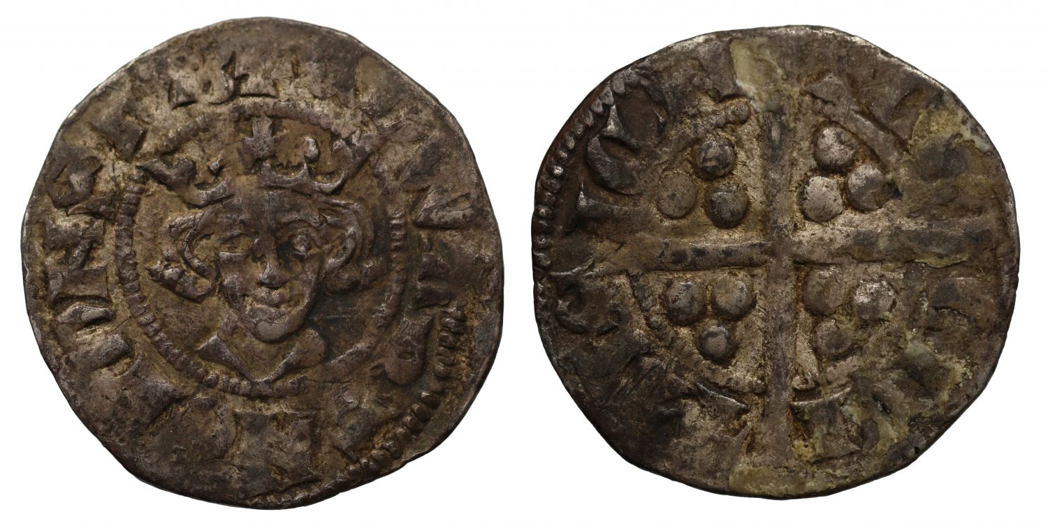 Edward II long cross Penny, type 11c, Canterbury Mint