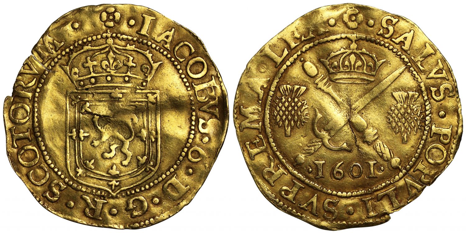 Scotland, James VI 1601 Sword and Sceptre piece, first date of issue