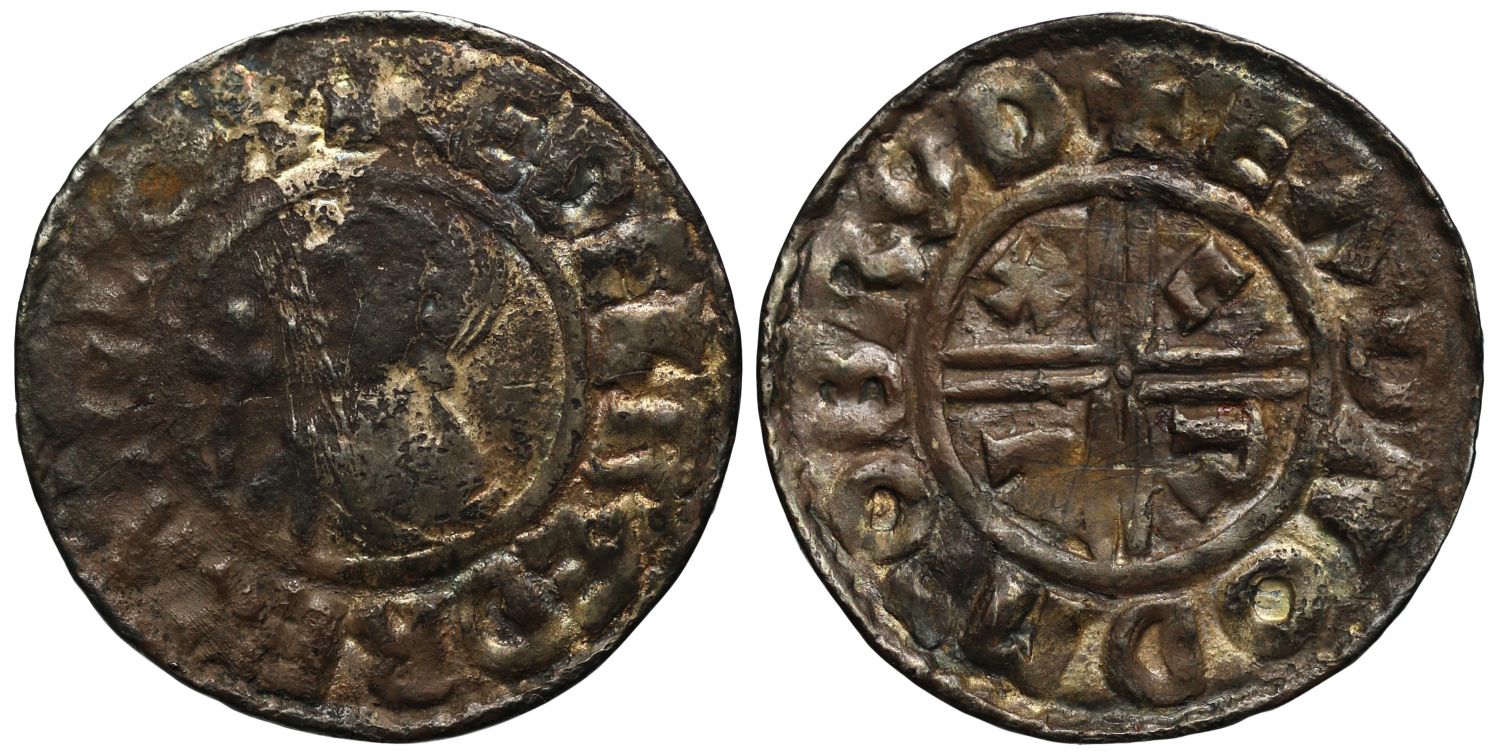 Aethelred II Penny, CRVX type, Bridport, Eadnoth
