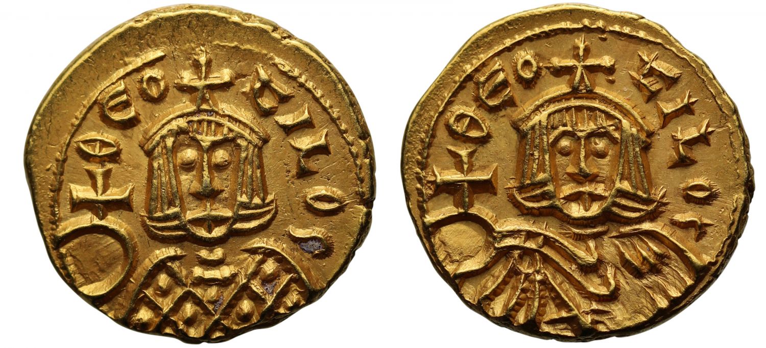 Theophilus, gold Semissis, Syracuse.