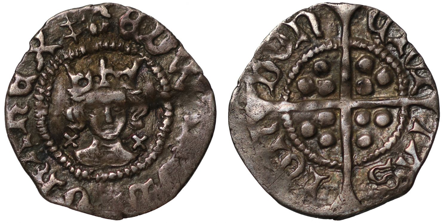 Edward IV Halfpenny, London Mint, Heavy Coinage class II, saltires at neck, ex Dupree and Freehill