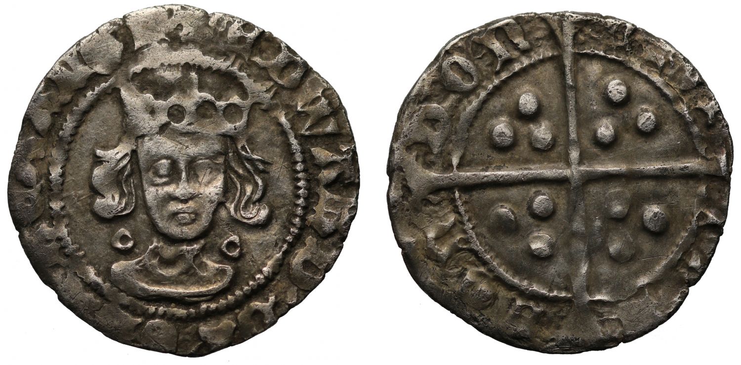 Edward IV Penny, Heavy Coinage, London Mint, annulets by neck