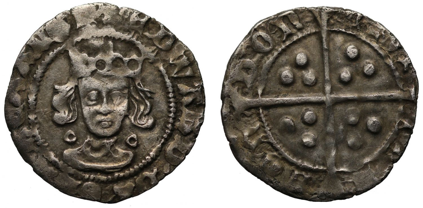 Edward IV Penny, Heavy Coinage, London Mint, annulets by neck
