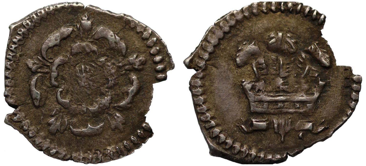 Charles I Halfpenny, Aberystwyth Mint, Wales, ex Purvey and Hulett
