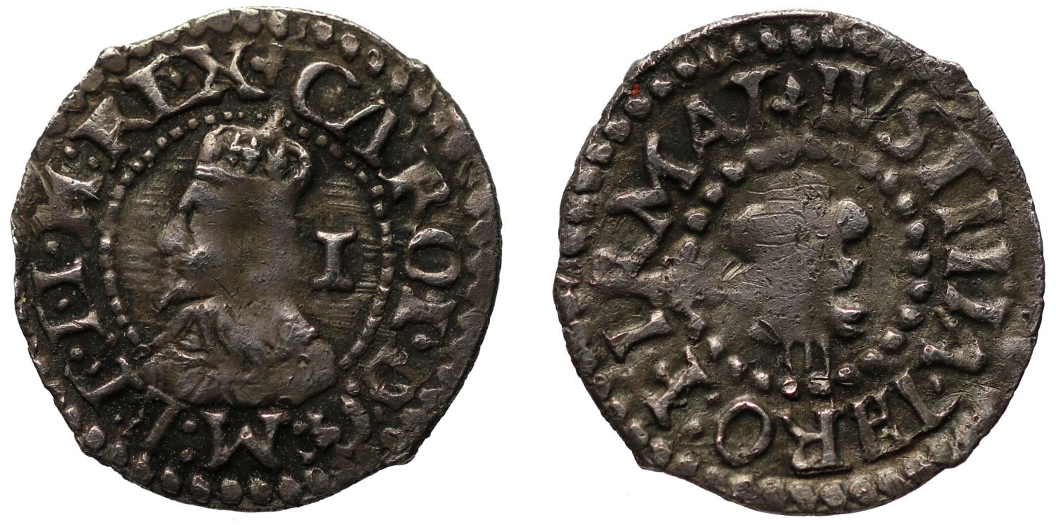 Charles I, Penny, Oxford Mint, mm lis