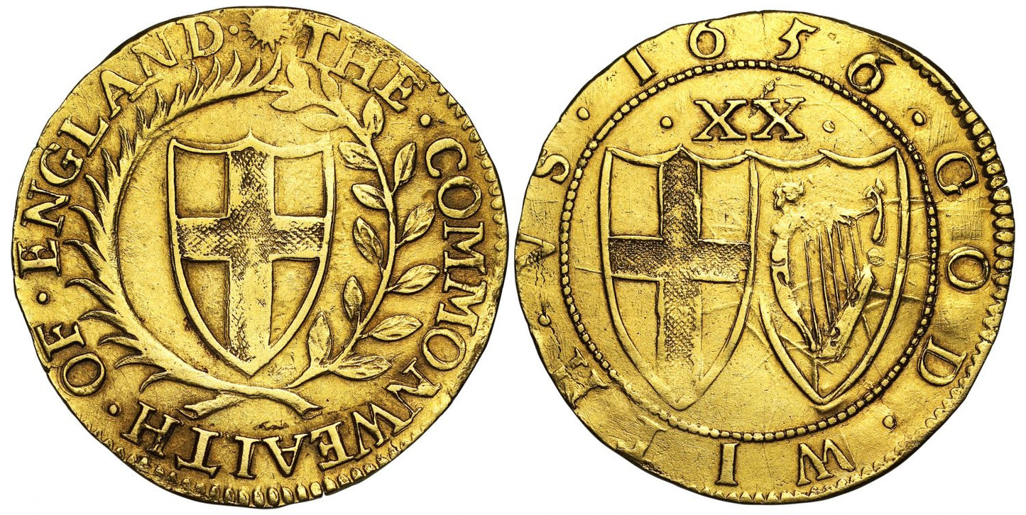 Commonwealth 1656 Unite, extremely rare date