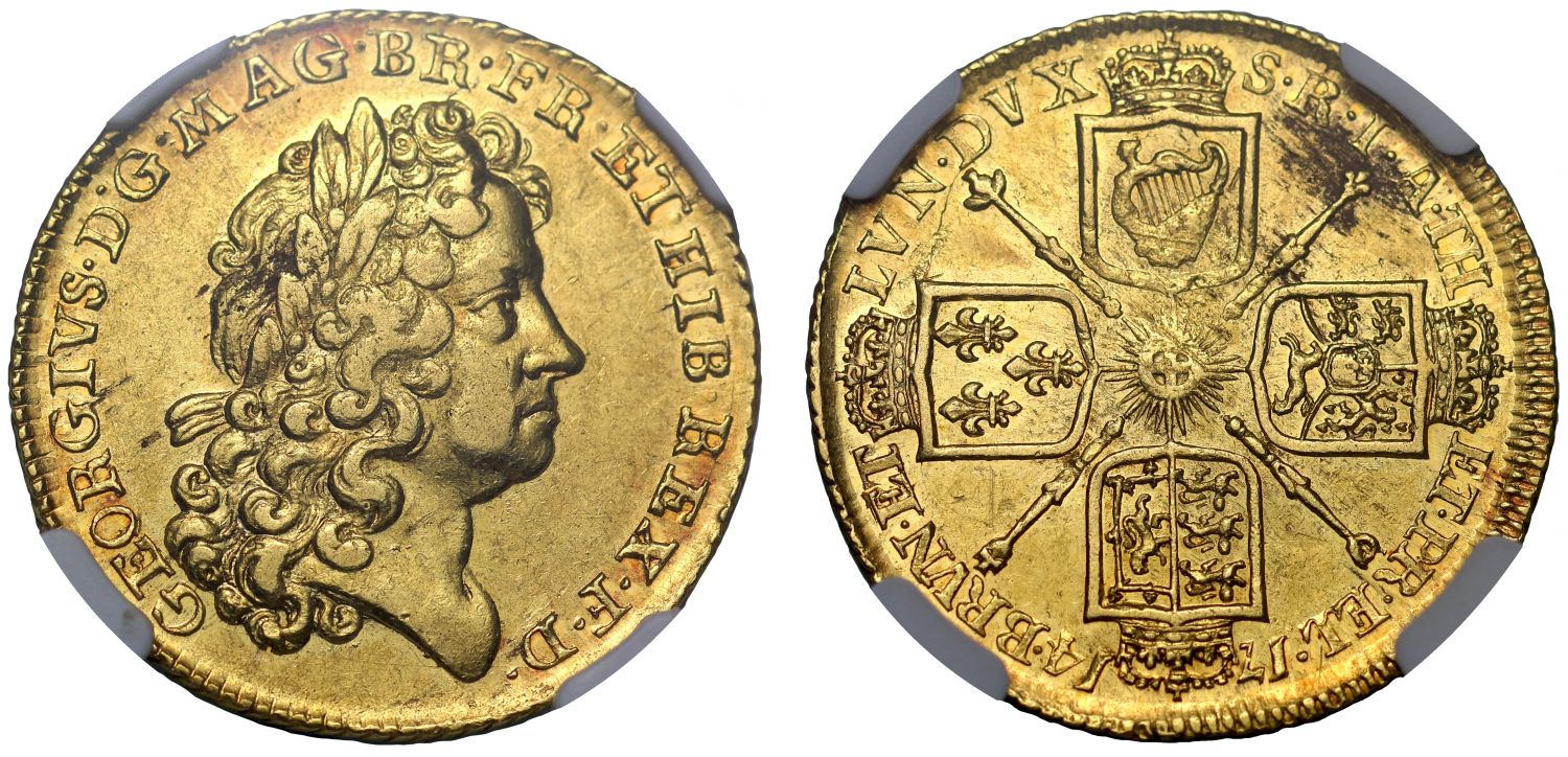 George I 1714 'Prince Elector' Guinea, one year only type, NGC AU58