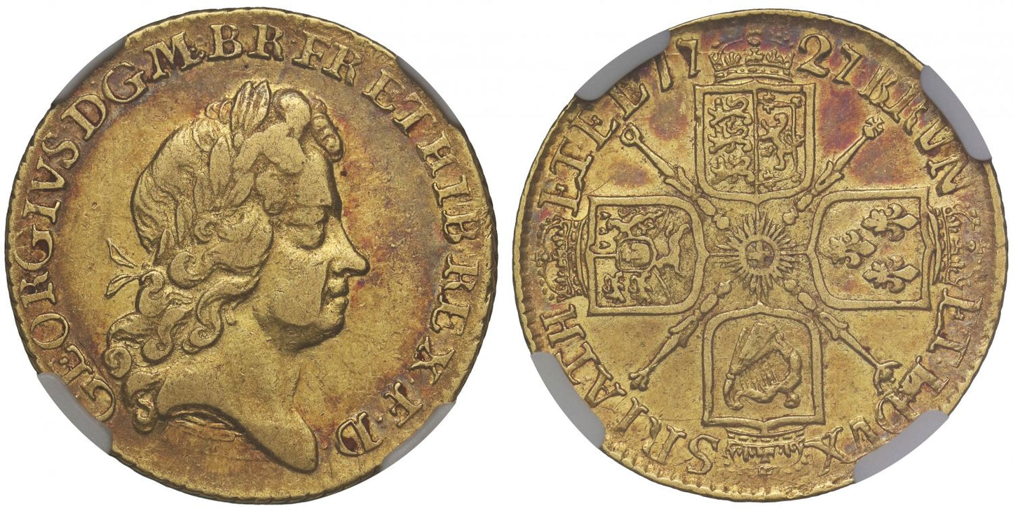 George I 1727 Guinea, fifth head, VF35, ex Baumhauer