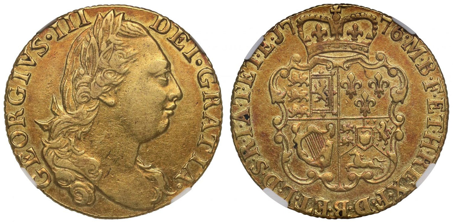 George III 1776 Guinea XF45 year of American War of Independence