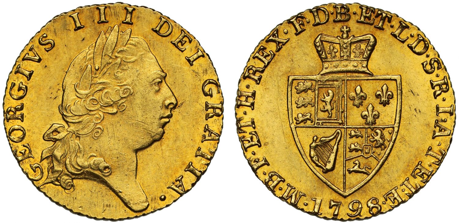 George III 1798 Half-Guinea, fifth head, spade type reverse