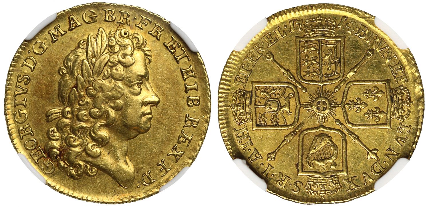George I 1714 'Prince Elector' Guinea, one year only type NGC AU58