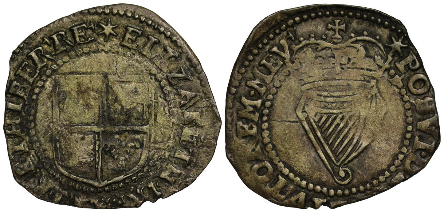 Ireland, Elizabeth I 1601-2 Threepence, mm star, very rare, ex Lockett and Comber