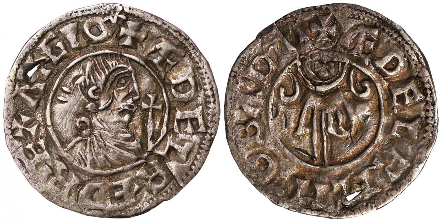 Aethelred II Penny, Benediction hand type, Bath, Aethelric, ex Malloy