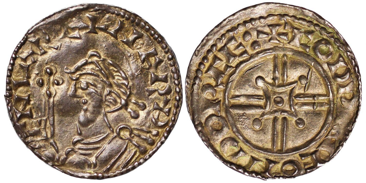 Harthacanute Penny, arm and sceptre type, Dorchester Mint, Godwine