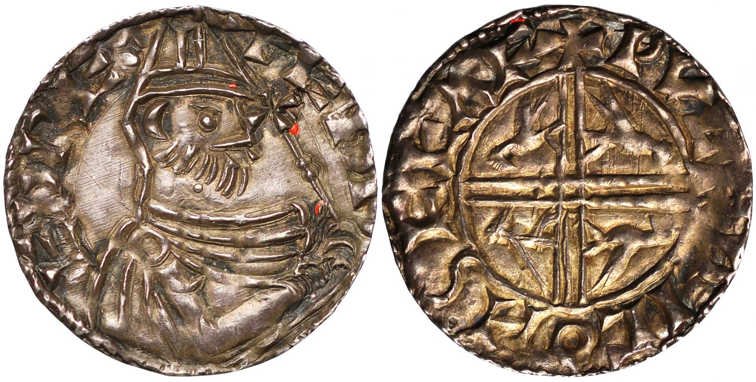 Edward the Confessor Penny, mule of helmet / eagles reverse Shaftesbury Wulfric