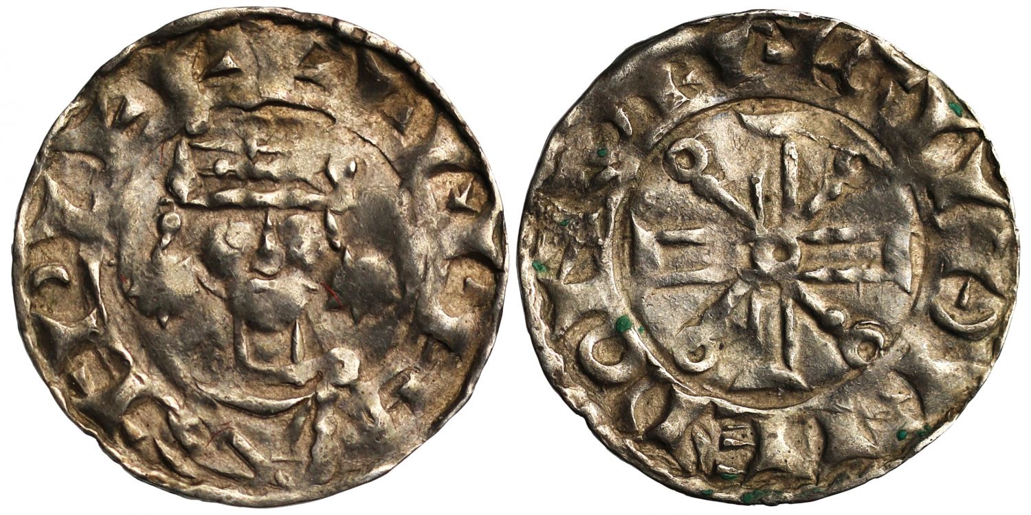 William II Penny, voided cross, Rochester Mint, moneyer Guthred