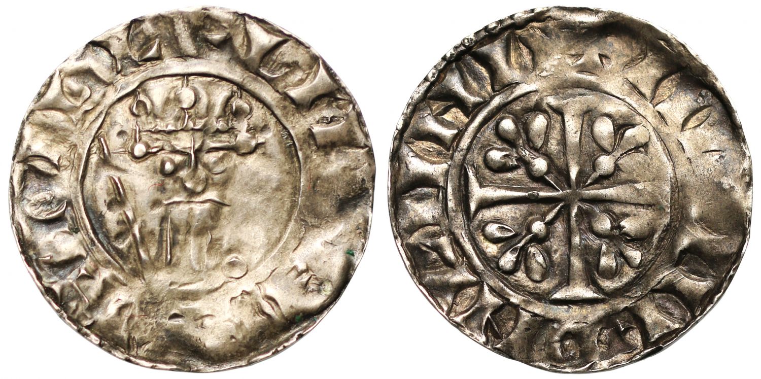 William II Penny, Cross Pattée & Fleury type, London Mint, moneyer Aldgar