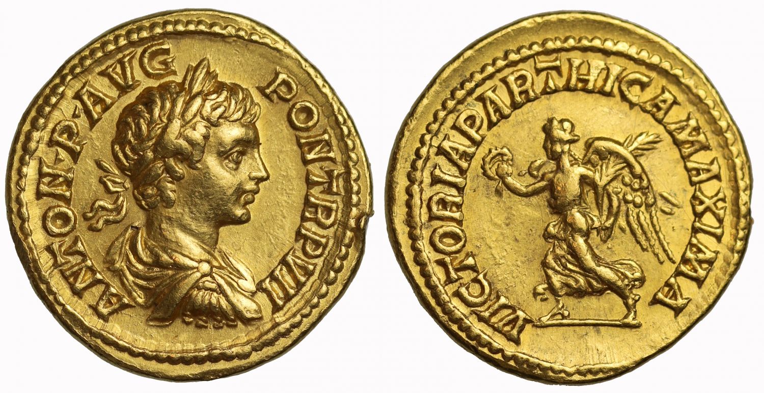 Caracalla, Aureus, AU 5/5 4/5
