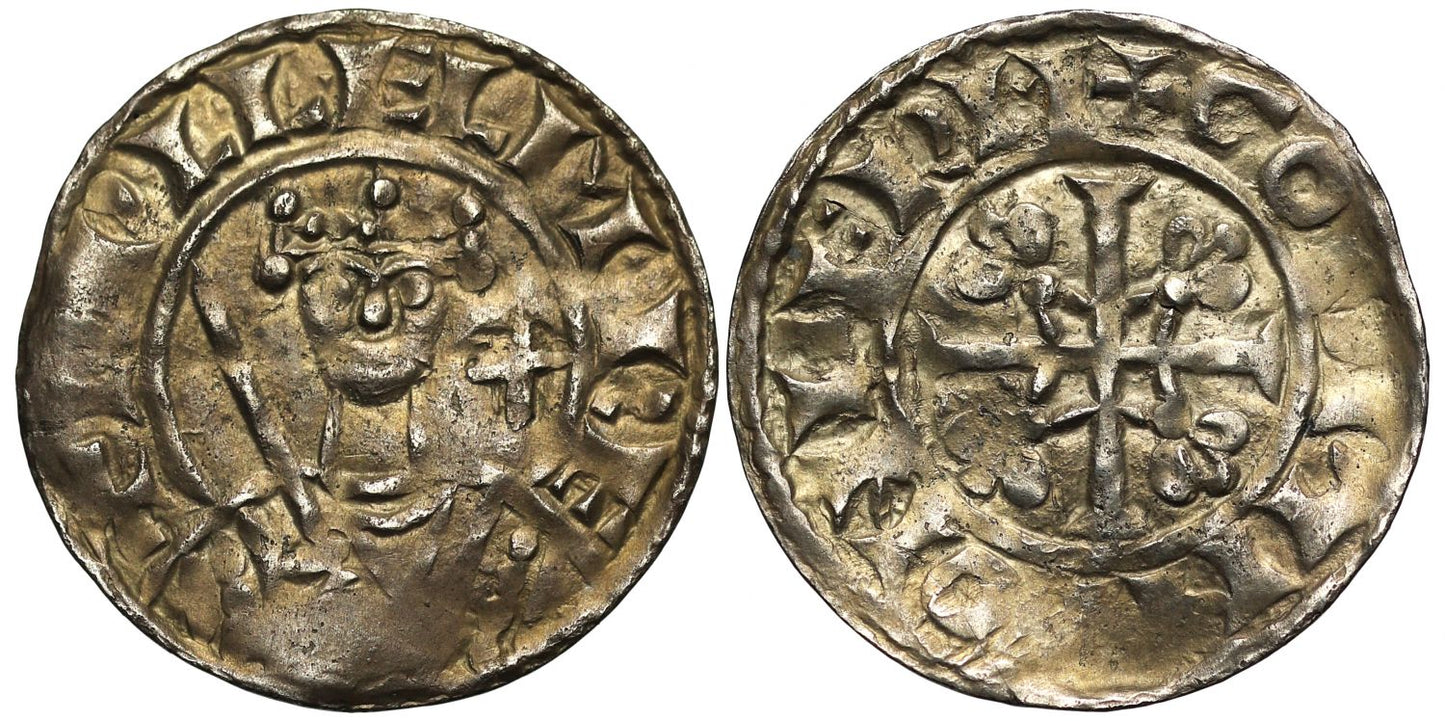 William I Penny, sword type, Wareham Mint, moneyer Godwine with cross over shoulder