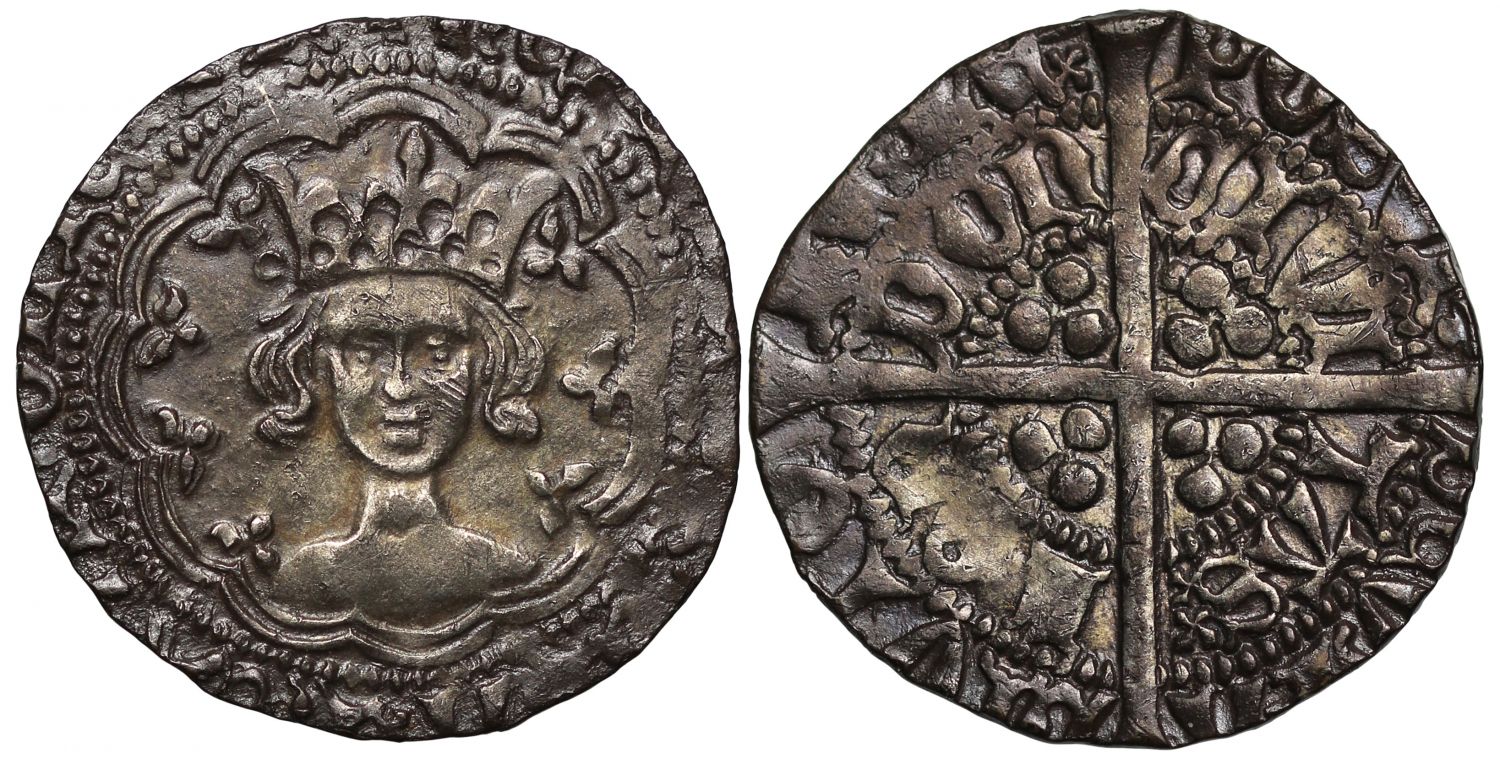 Henry V Halfgroat, class C, London Mint, DIG type D 6/14