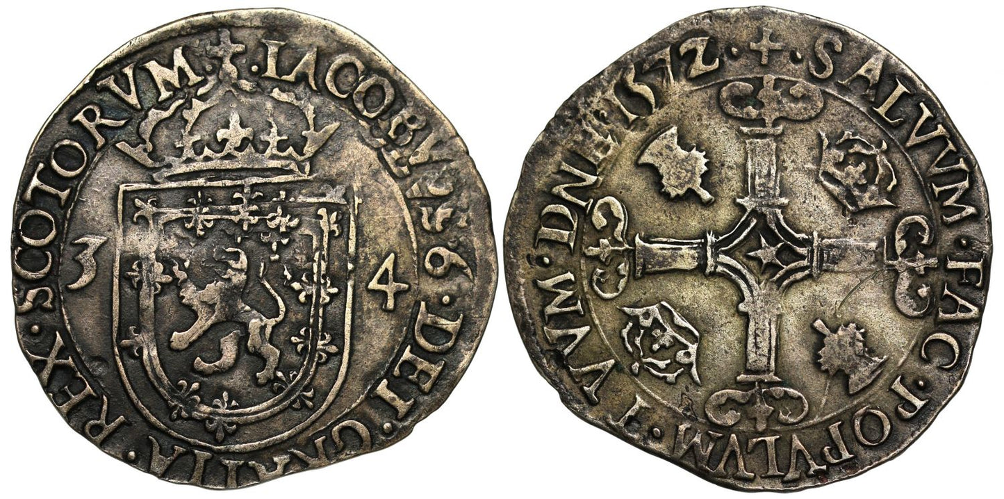 Scotland, James VI 1572 Quarter Merk of Forty Pence