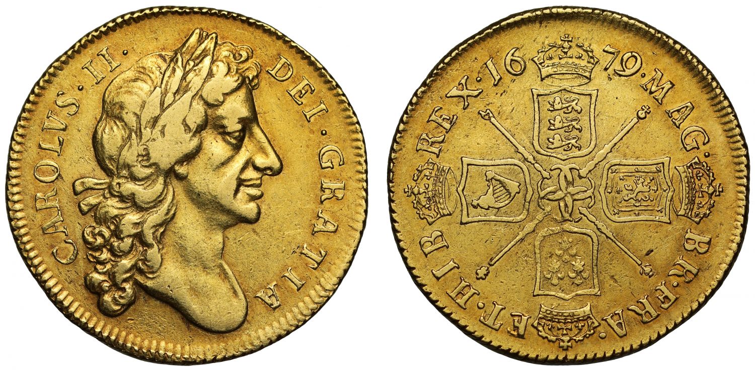 Charles II 1679 Two-Guineas, second older bust
