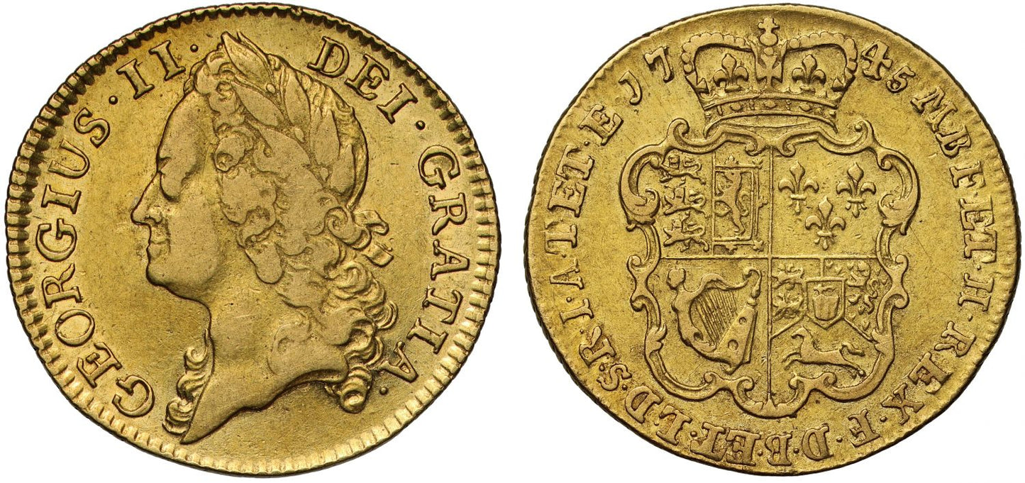 George II 1745 Guinea, intermediate head
