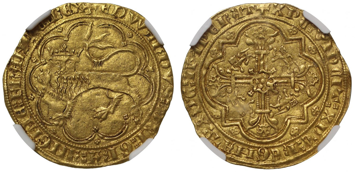 Anglo Gallic, Edward III Leopard d'Or, third issue of July 1357 AU58
