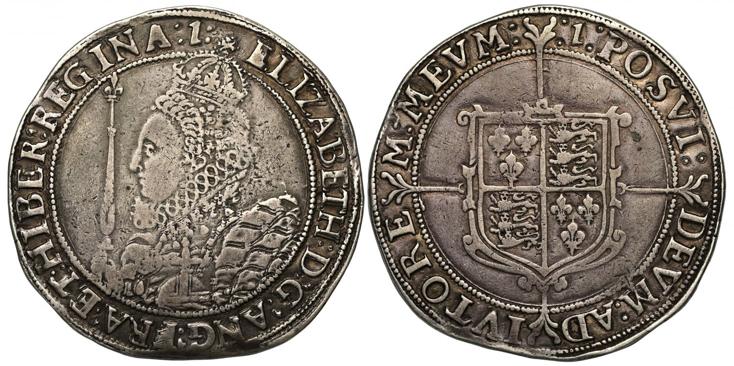 Elizabeth I Crown of Five Shillings, mintmark 1 (1601)