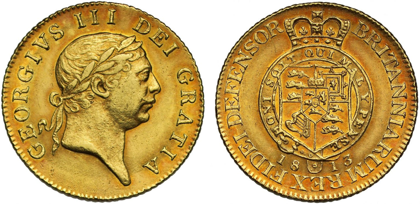 George III 1813  'Military' Guinea, the last guinea issued before sovereigns